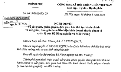 Nghị quyết 66.19/NQ-CP